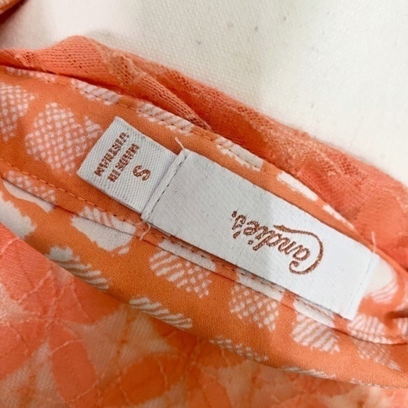 Candies Orange Checkered and Lace Tank Top - Picture 3 of 8